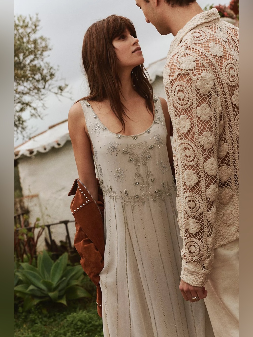 RIXO Silvanna Scoop-Neck Beaded Maxi Dress - Picture 1 of 8